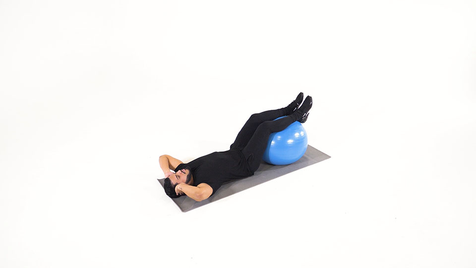 Stability Ball Crunch exercise
