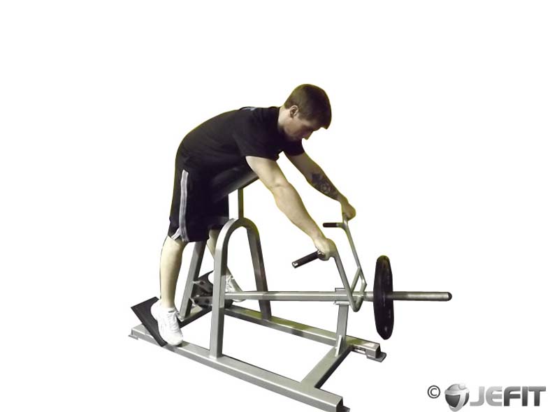 T Bar Prone Row exercise