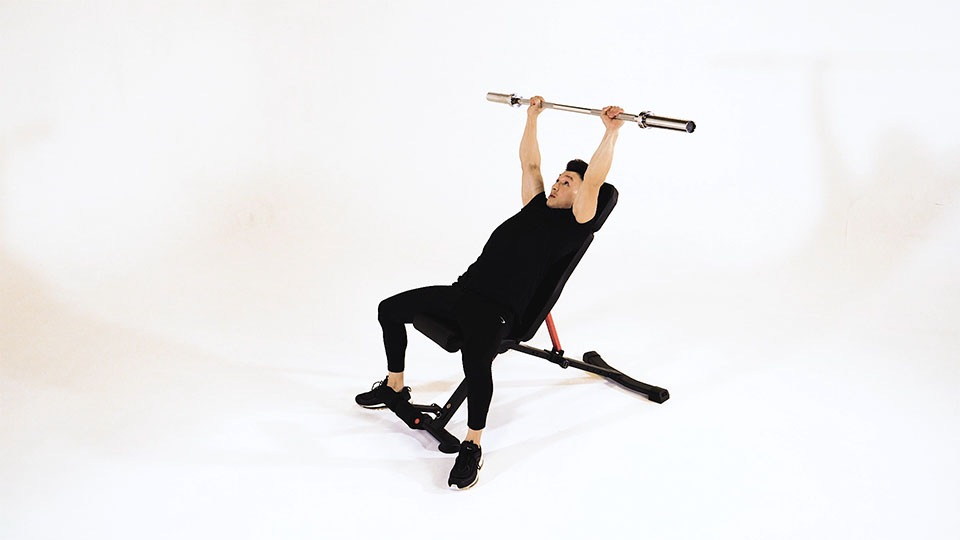 Barbell Incline Shoulder Raise exercise