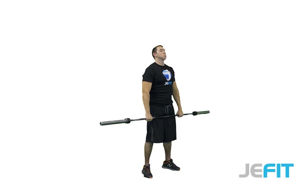 Barbell Overhead Front Raise exercise