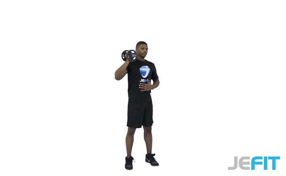 Dumbbell One-Arm Press (Palms In) exercise