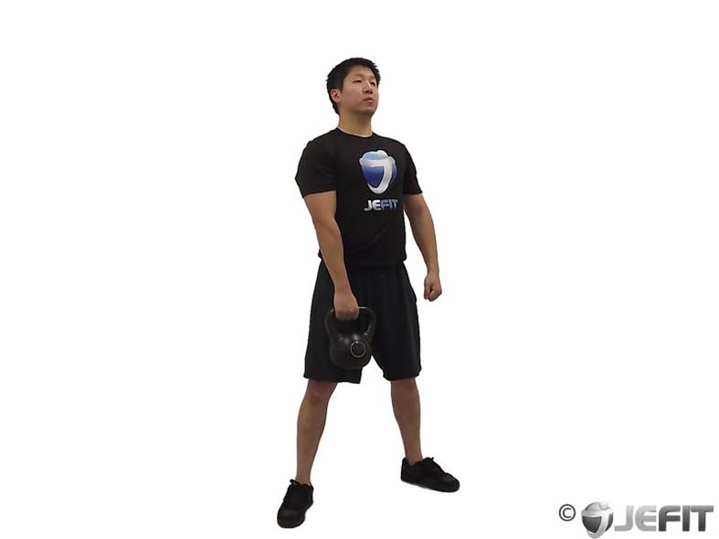 Kettlebell One-Arm Clean exercise