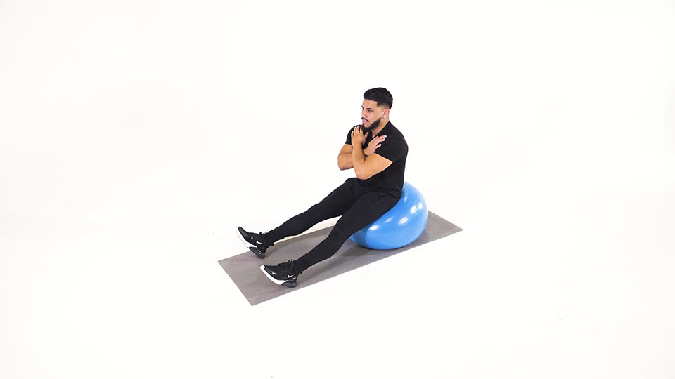 Stability Ball Hamstring Stretch exercise