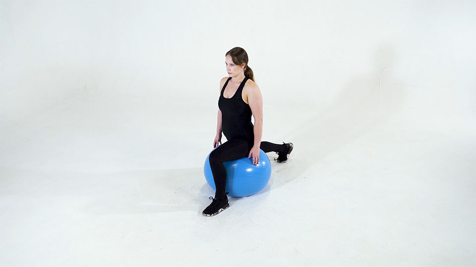 Stability Ball Hip Flexor Stretch exercise