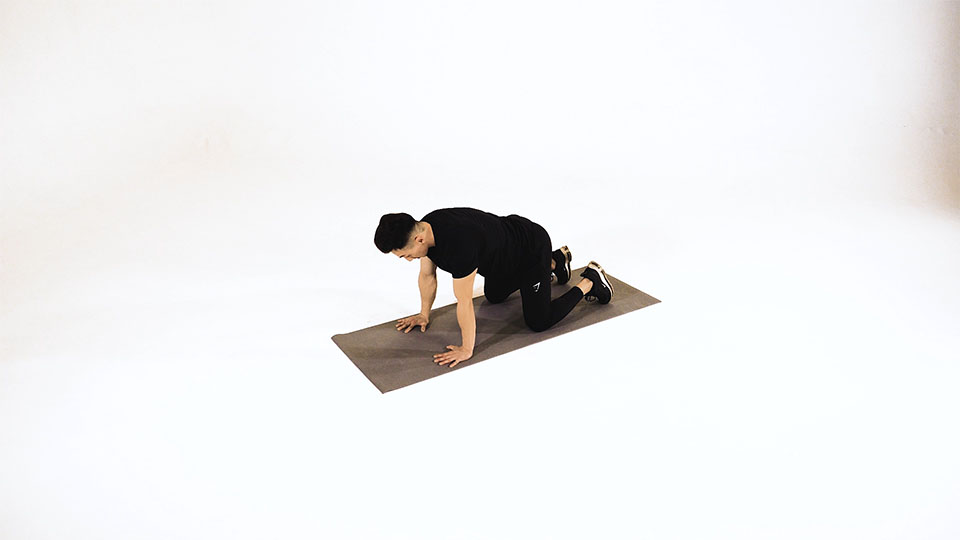 Kneeling Lat Stretch exercise