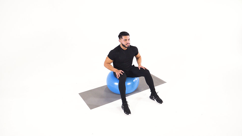 Stability Ball Neck Flexion exercise