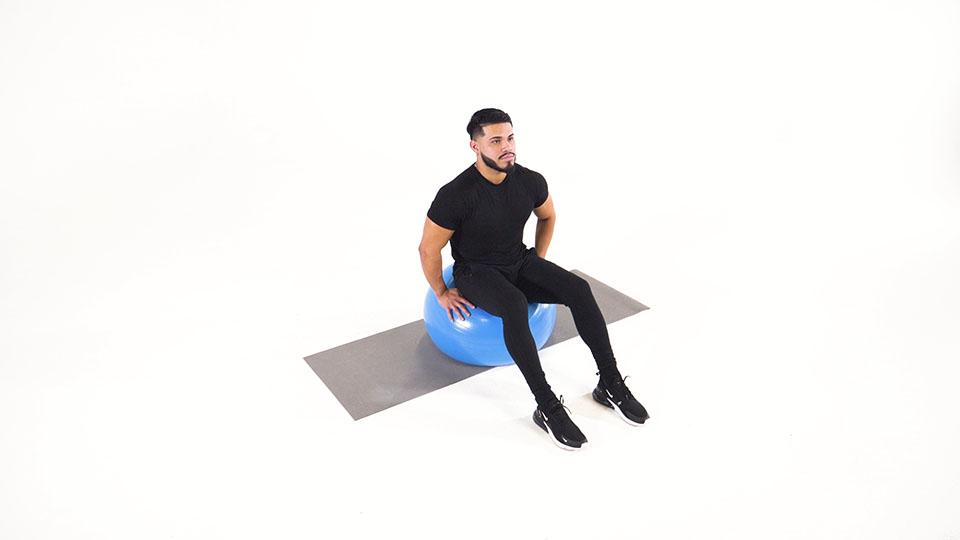 Stability Ball Side Bend exercise