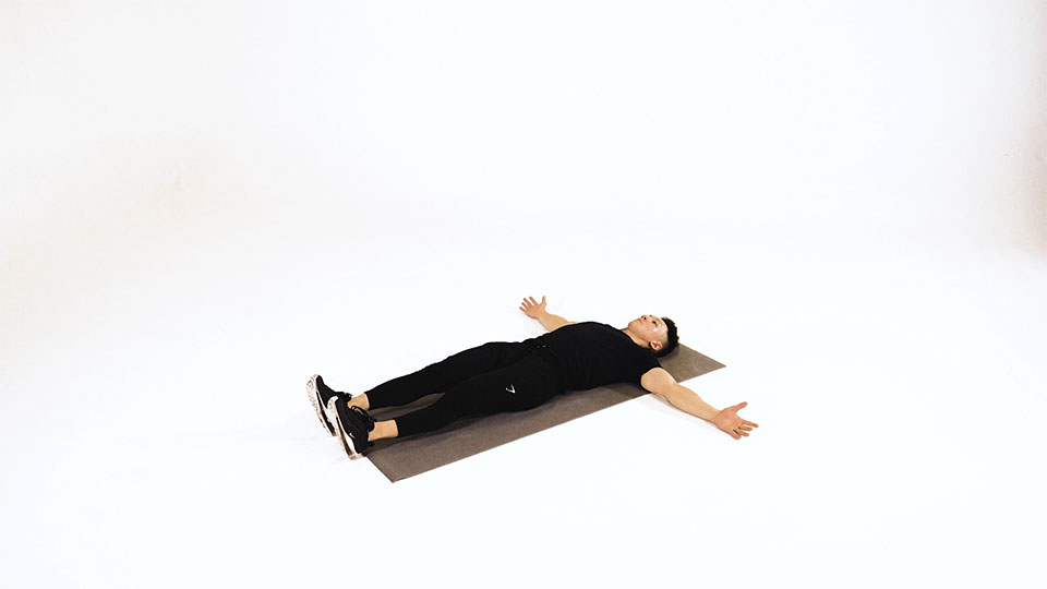 Cross-Leg Side Stretch (Supine) exercise