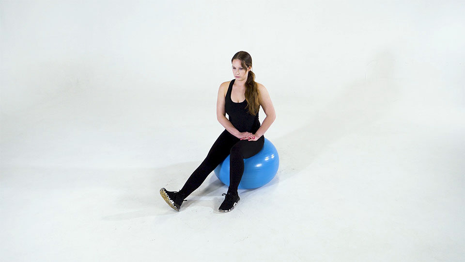 Stability Ball Hamstring Stretch exercise
