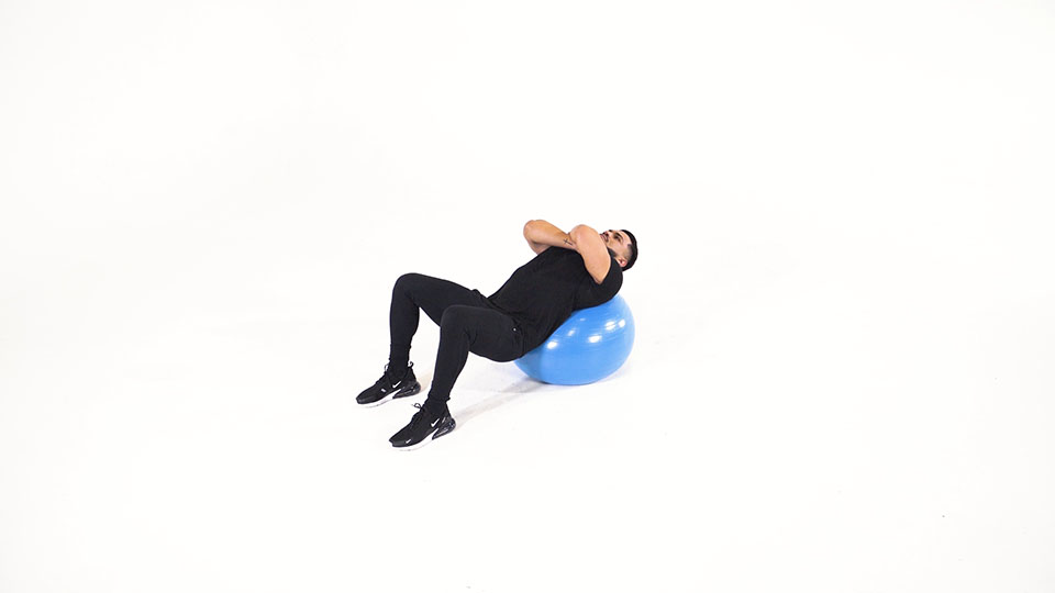 Stability Ball Crunch exercise