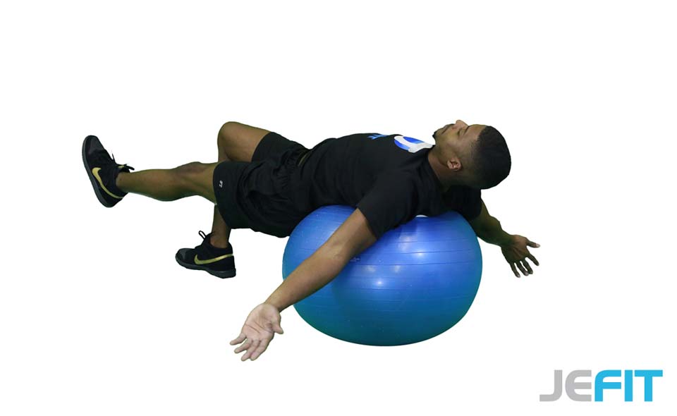 Stability Ball Single-Leg Bridge exercise