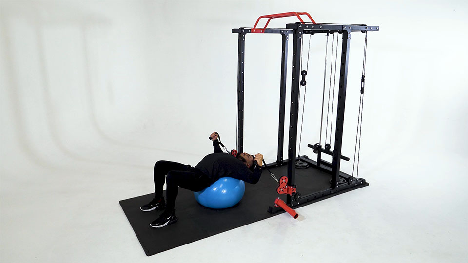 Stability Ball Cable Fly  exercise