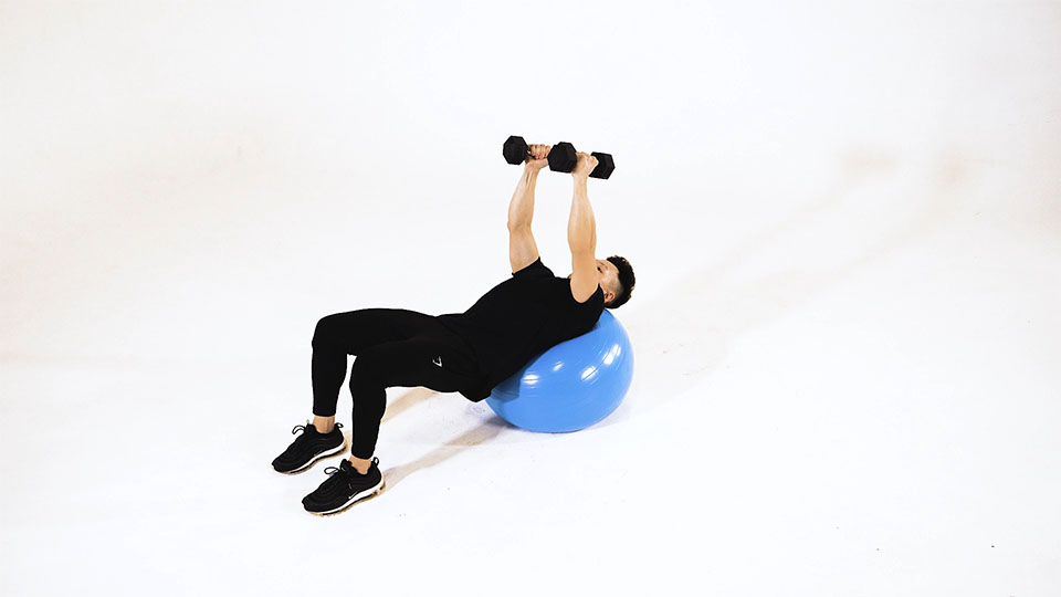 Dumbbell Fly (Stability Ball) exercise