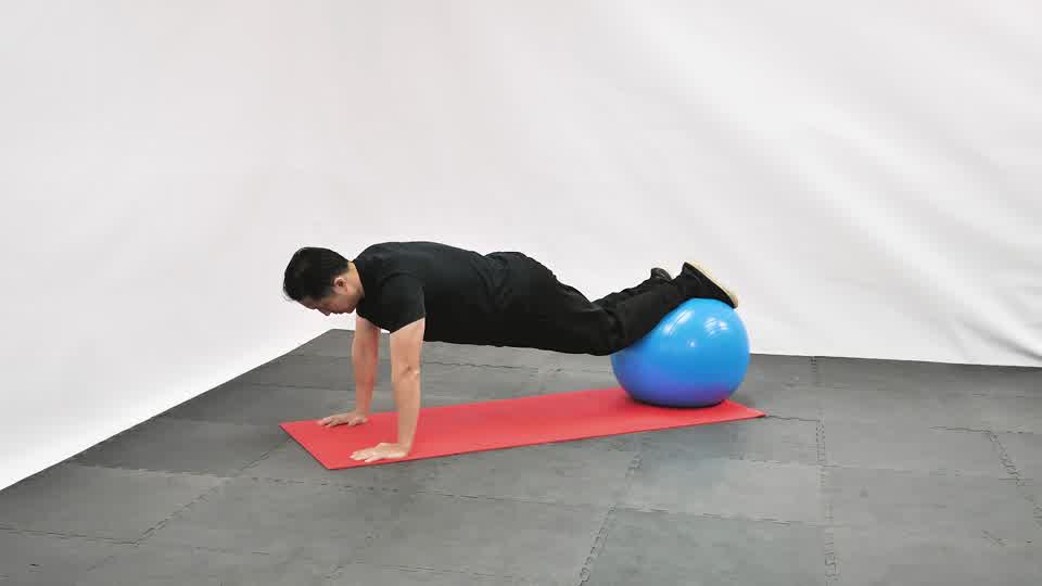 Stability Ball Jack Knife Push-Up exercise