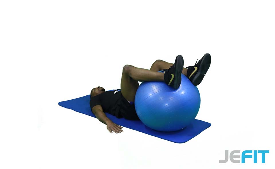 Stability Ball Reverse Crunch exercise