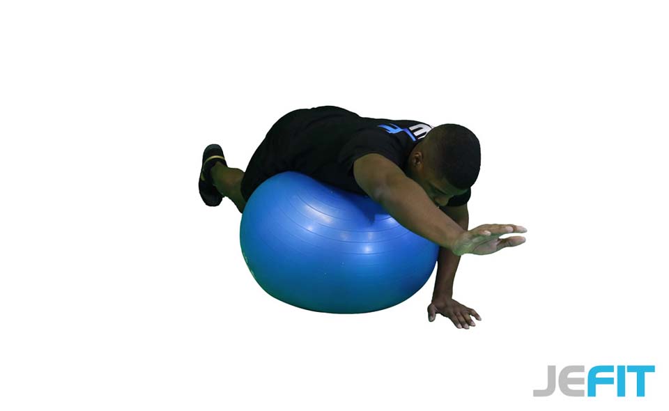 Stability Ball Shoulder Flexion exercise
