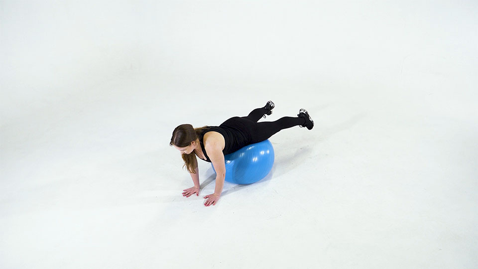 Stability Ball One-Arm Bridge exercise