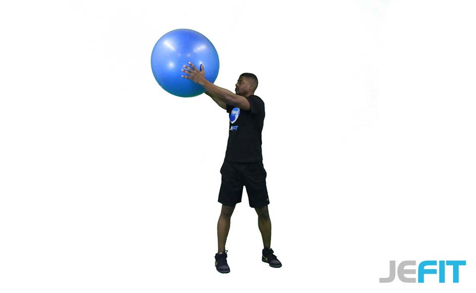 Stability Ball Wood Chop exercise