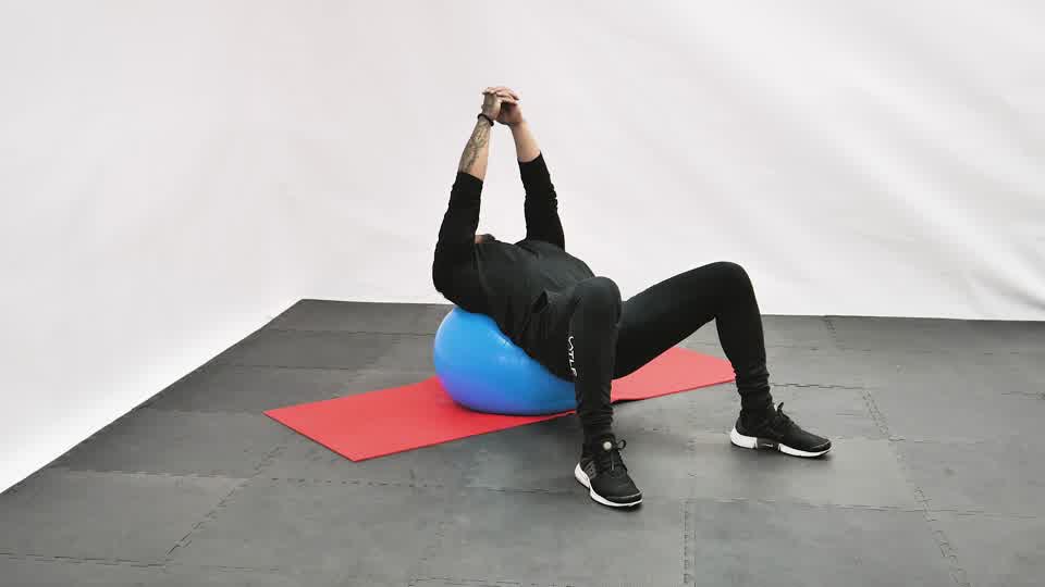 Stability Ball Roman Twist exercise