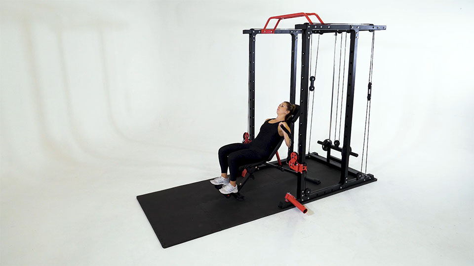 Cable One-Arm Incline Press exercise
