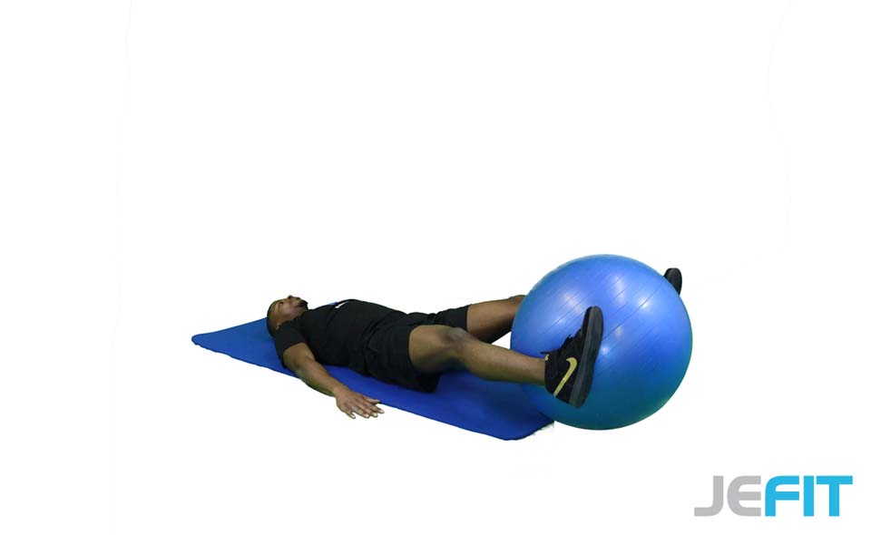 Stability Ball Leg Lift exercise