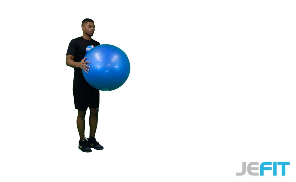 Stability Ball Walking Lunge exercise