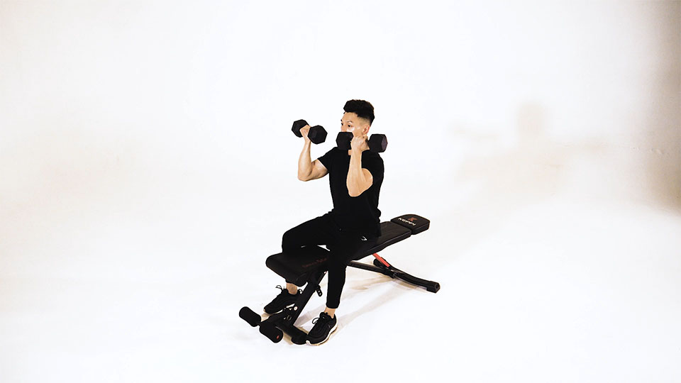 Dumbbell Shoulder Press (Reverse Grip) exercise