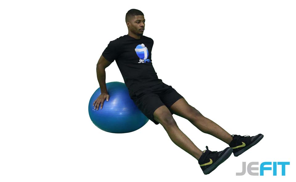Stability Ball Dip exercise