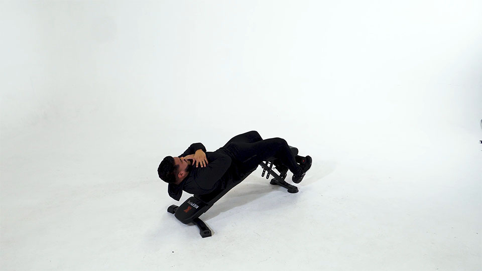 Flat Bench Leg Raises
