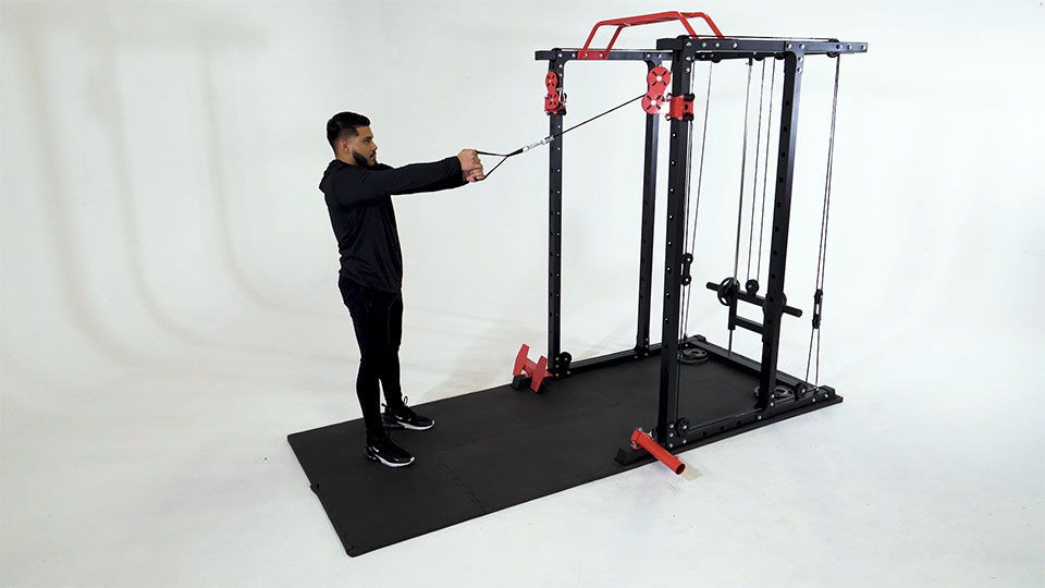 Cable Pallof Press with Rotation exercise