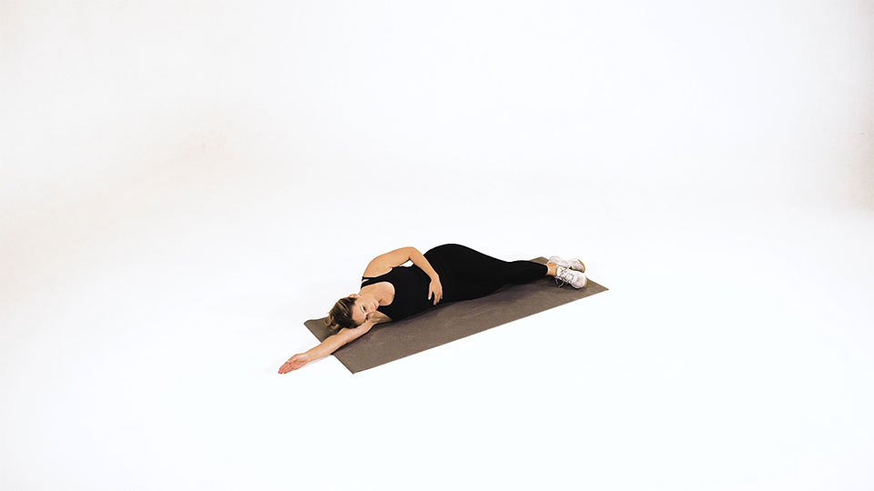 Side-Lying Floor Stretch exercise