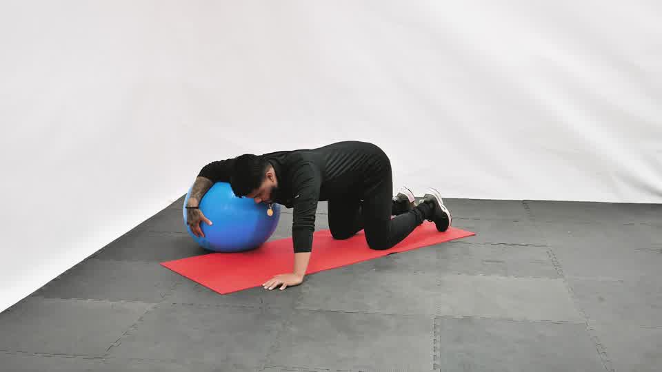 Stability Ball Chest Stretch exercise