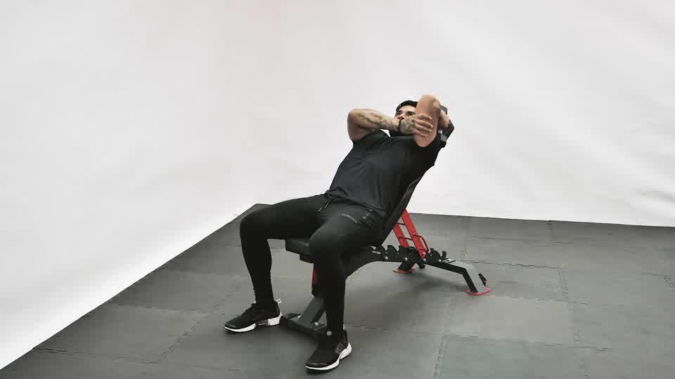 Dumbbell Seated One-Arm Supported Tricep Extension exercise