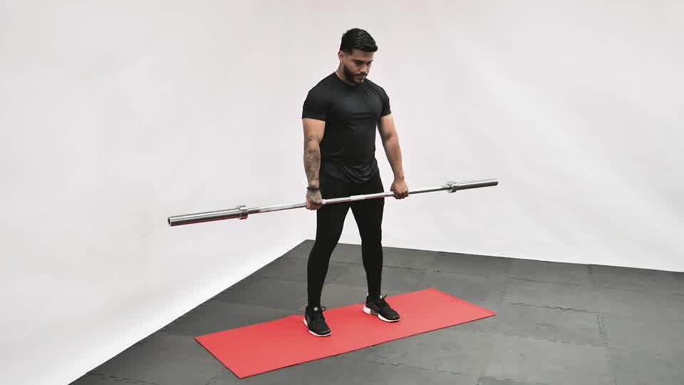 Barbell Hang Clean exercise