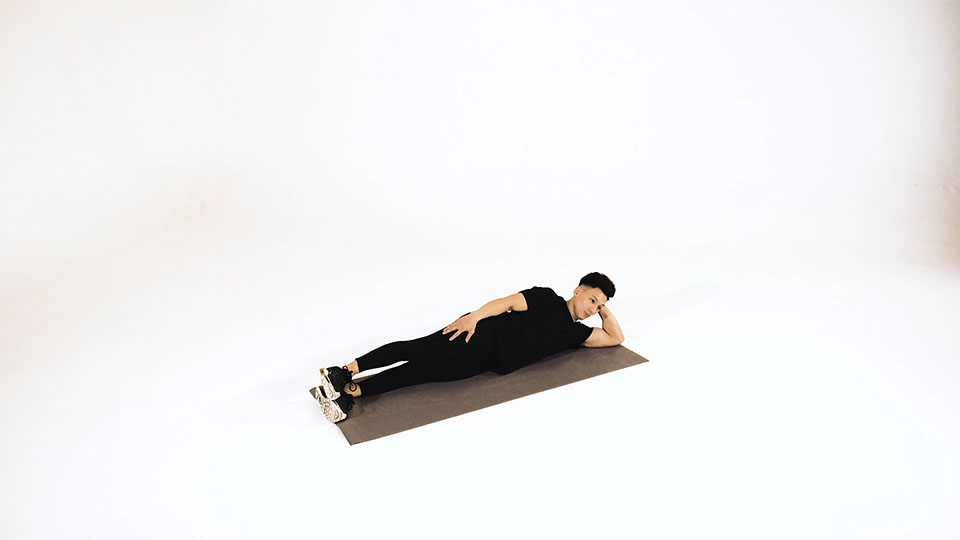 Side-Lying Quadricep Stretch exercise