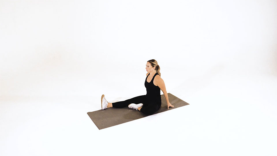 Seated Floor Hamstring Stretch exercise