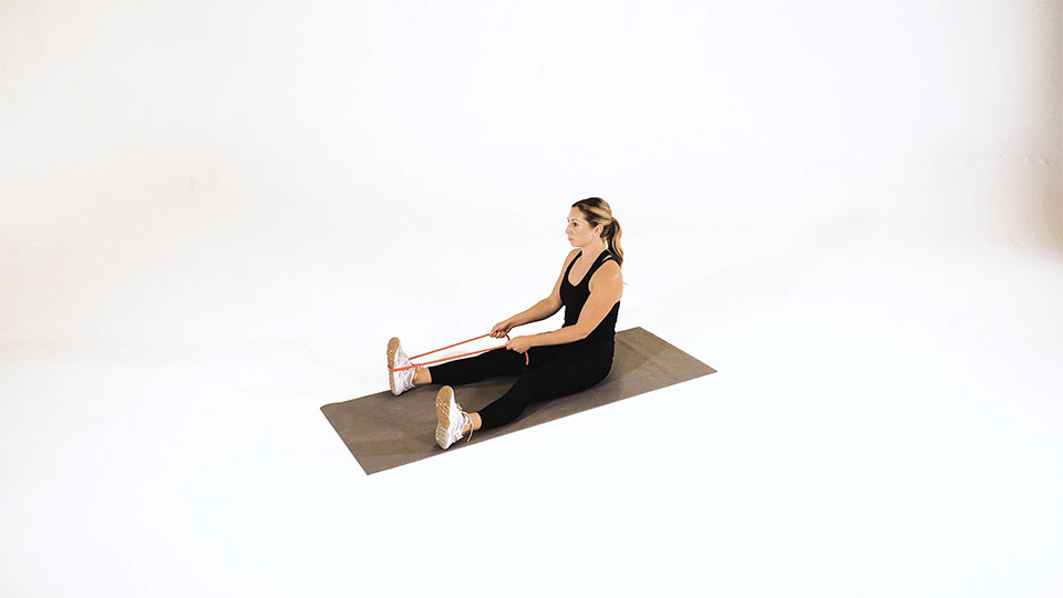 Seated Hamstring and Calf Stretch exercise
