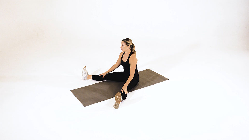 Back Exercises  Seated Straddle Stretch