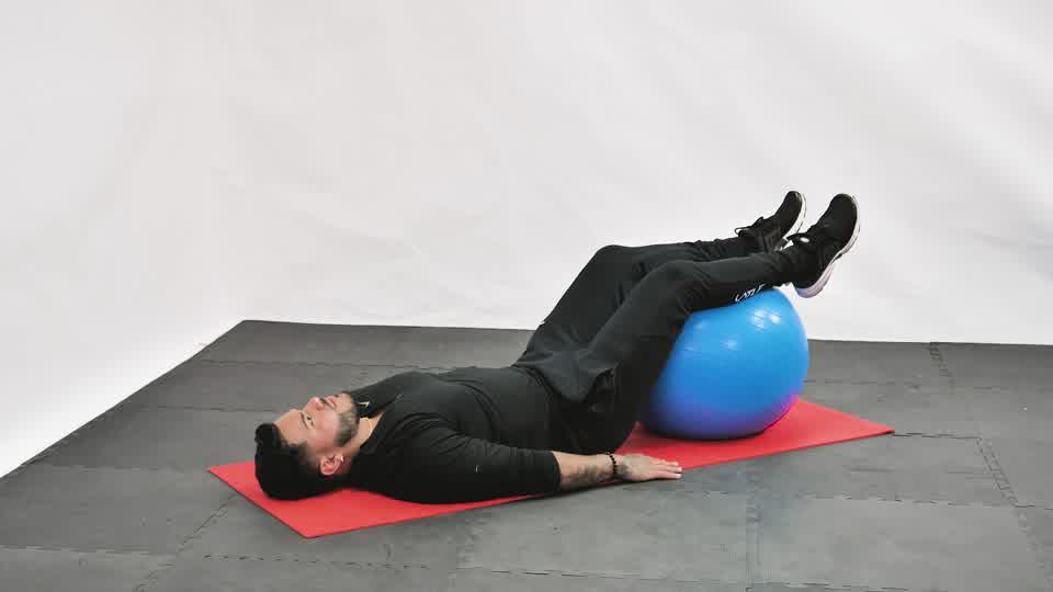 Stability Ball Hip Roll A Strength Exercise