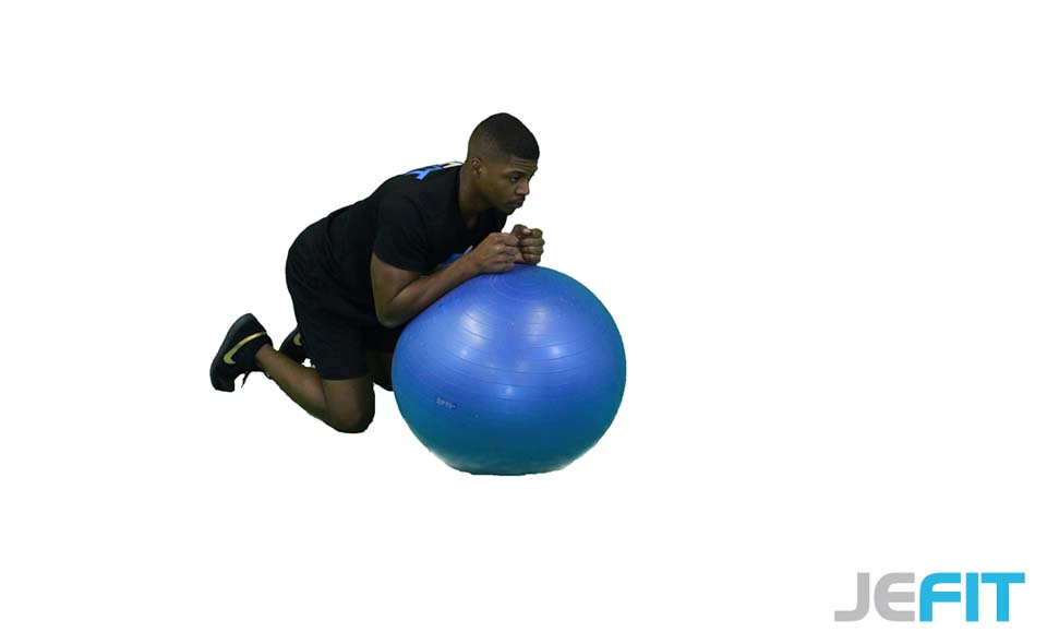 Stability Ball Plank exercise