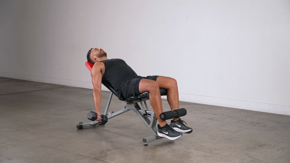 Dumbbell One-Arm Incline Curl exercise