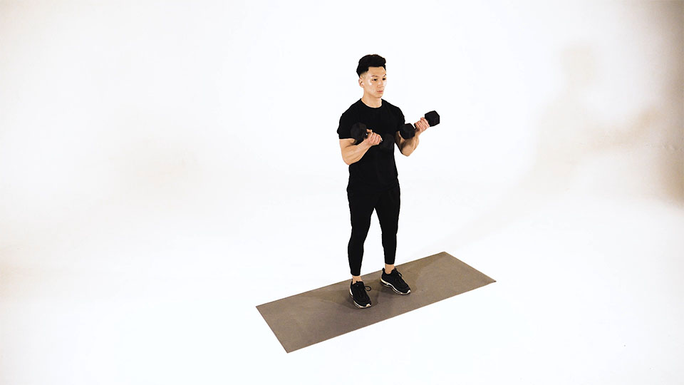 Dumbbell Rotational Curl