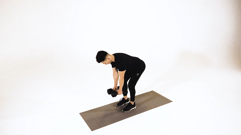Dumbbell Rotational Row exercise