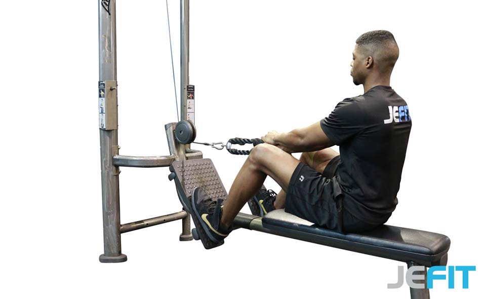Cable Rope Seated Crossover Row exercise