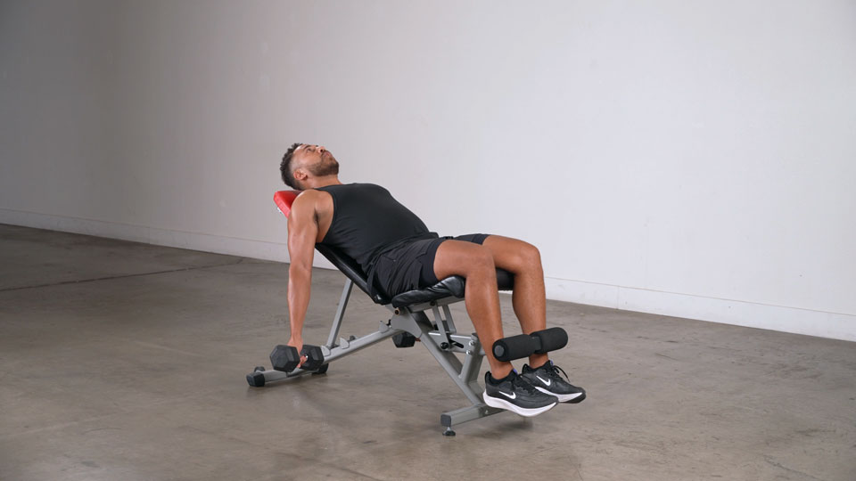 Dumbbell Incline Bench Curl exercise