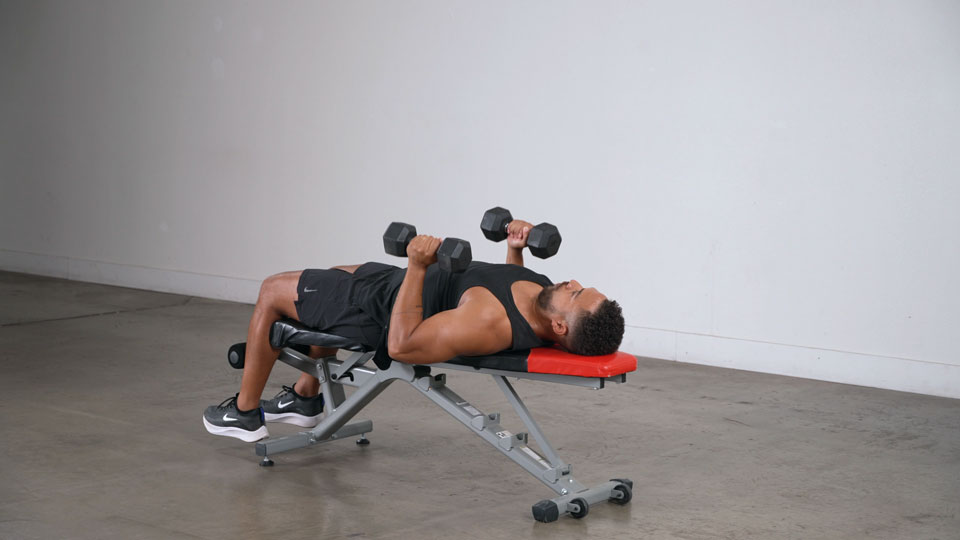 Dumbbell Bench Press (Palms in) exercise