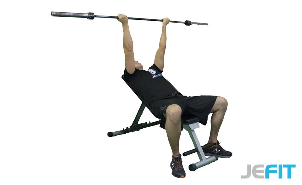 Barbell Incline Bench Press (Reverse Grip)