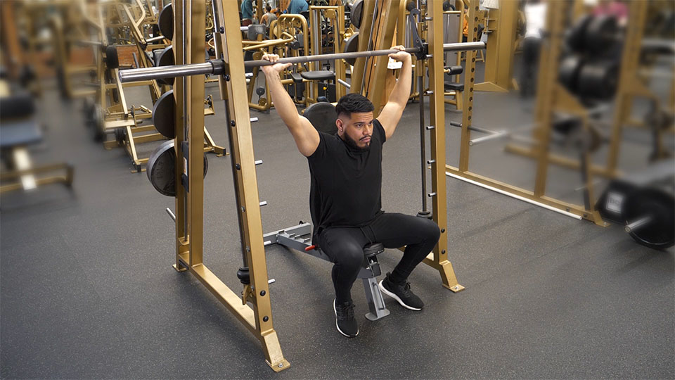 Smith Machine Rear Shoulder Press exercise