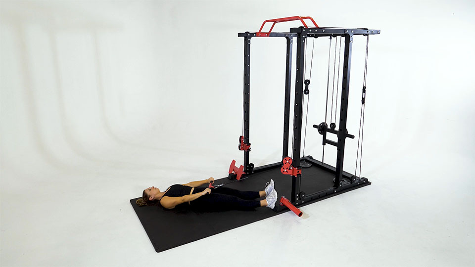 Cable Overhead Raise (Supine) exercise