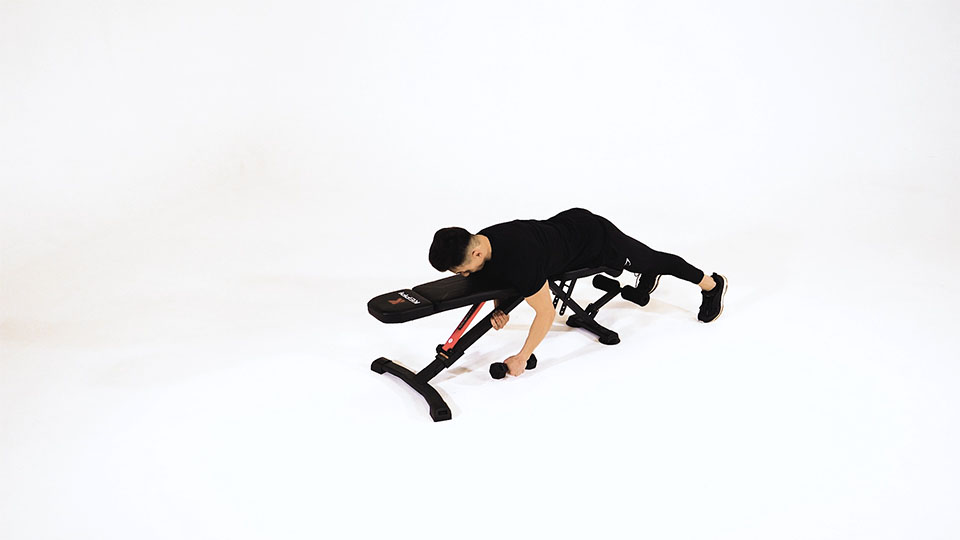 Dumbbell One-Arm Reverse Fly exercise